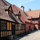 Häuserzeile im Freilichtmuseum "Den gamle By"