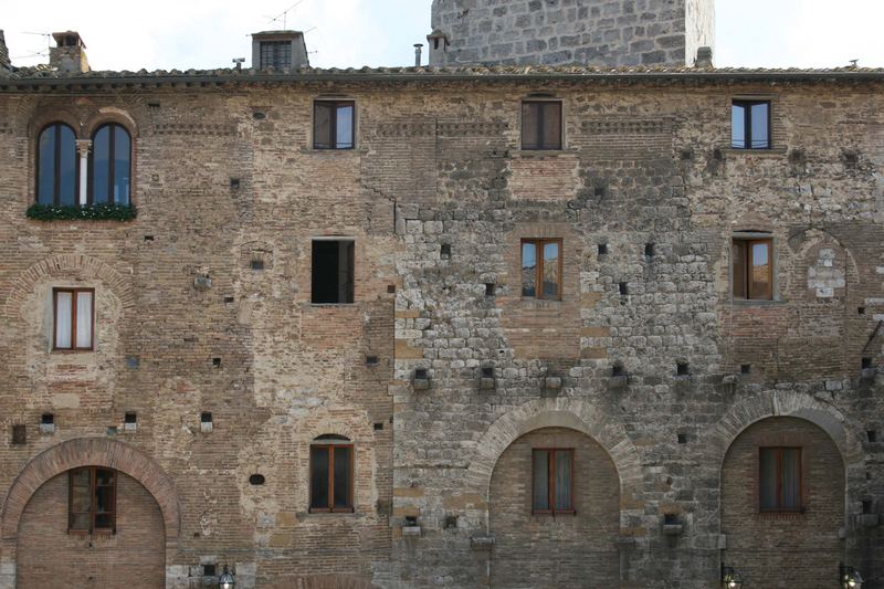 Häuserzeile in San Gimignano