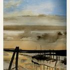 Hafen am Abend - Aquarell von Eltje Jonassen