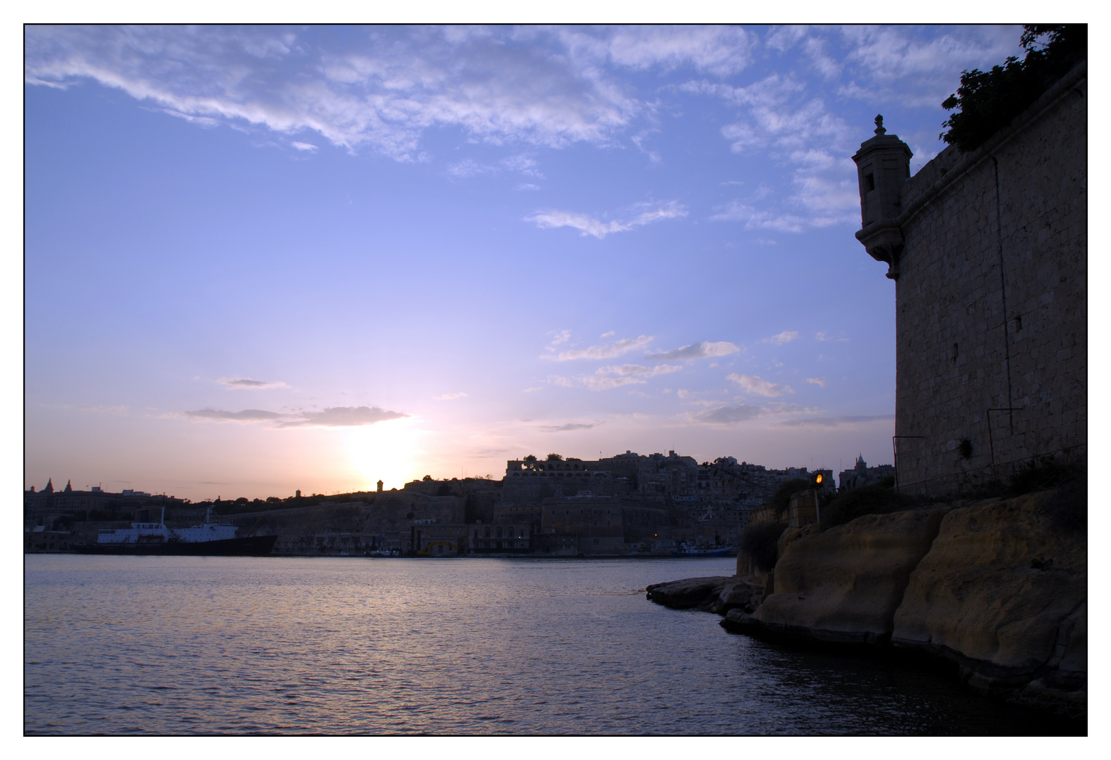 Hafen am Abend (Valetta)