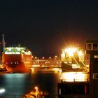 Hafen bei Nacht in Bremerhaven