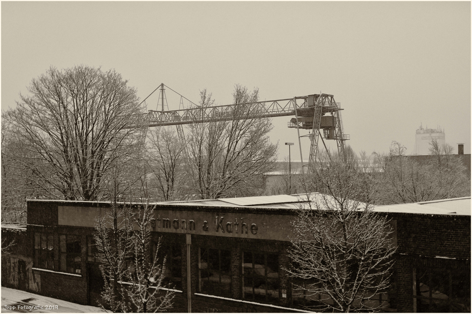 Hafen bei Schnee