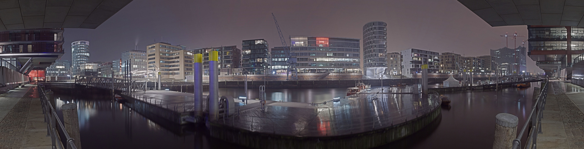 Hafen City im Regen