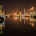 Hafen Emden bei Nacht