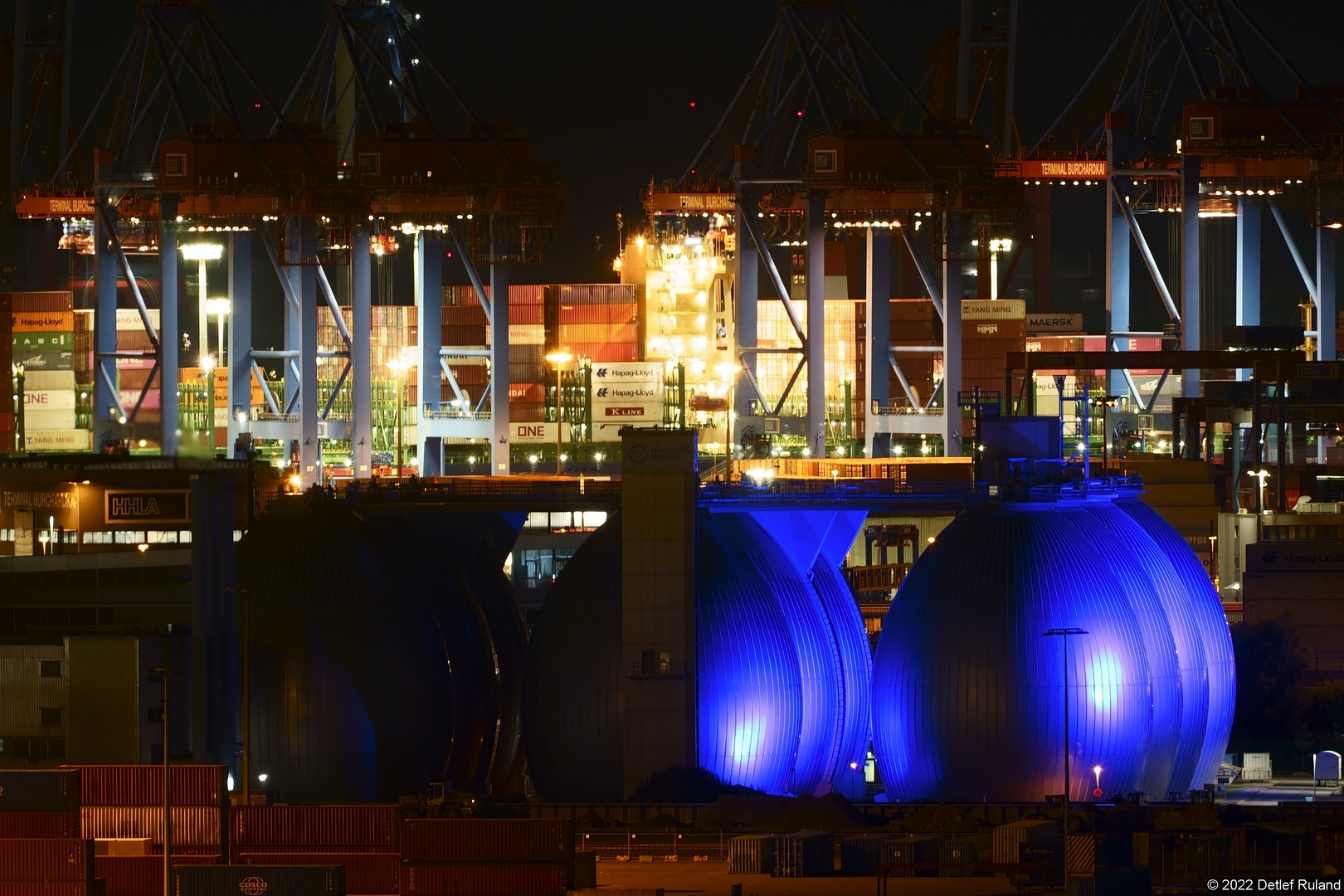 Hafen Hamburg bei Nacht # 1