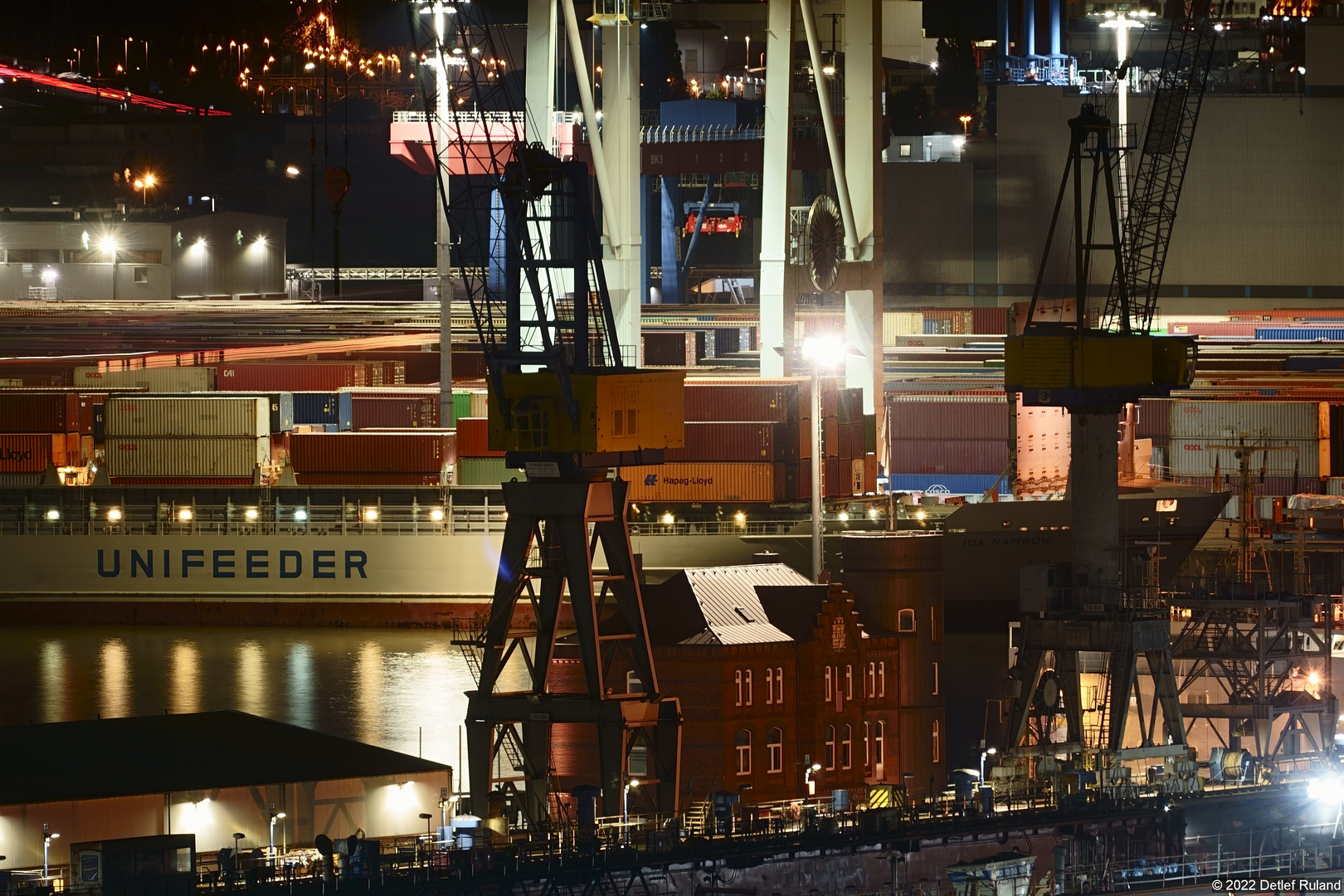 Hafen Hamburg bei Nacht # 3