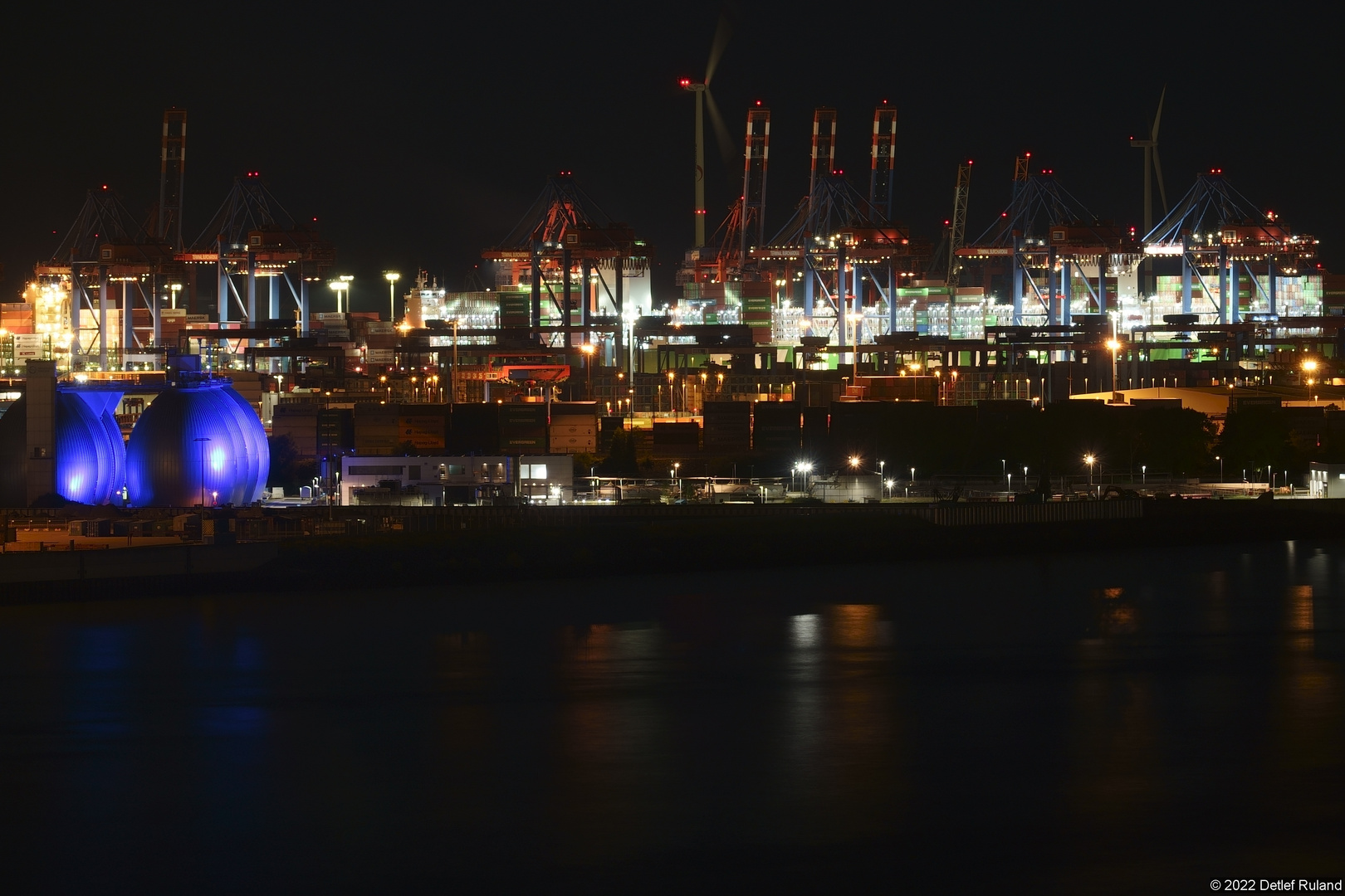 Hafen Hamburg bei Nacht # 4