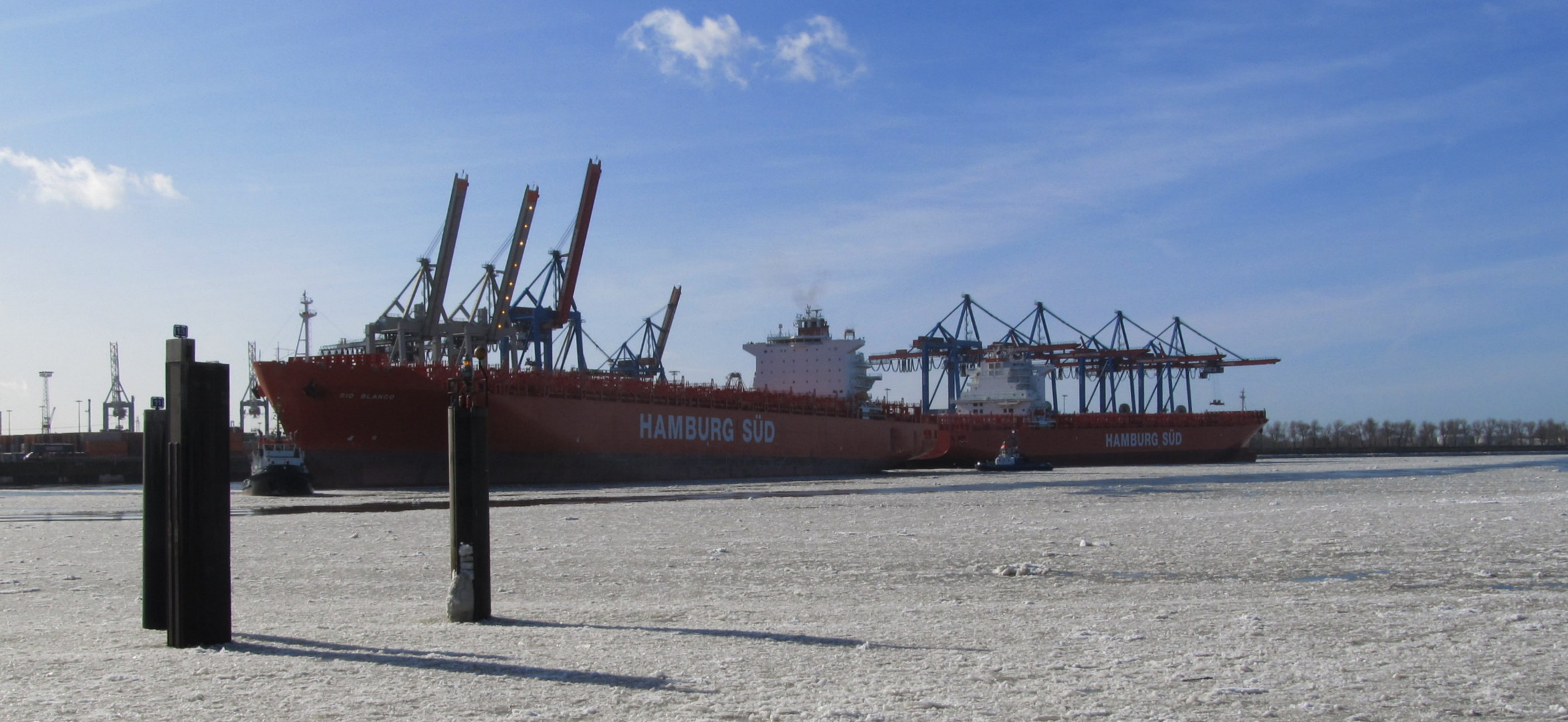 Hafen Hamburg im Eis