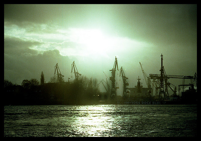 hafen hamburg - mit schiet wetter