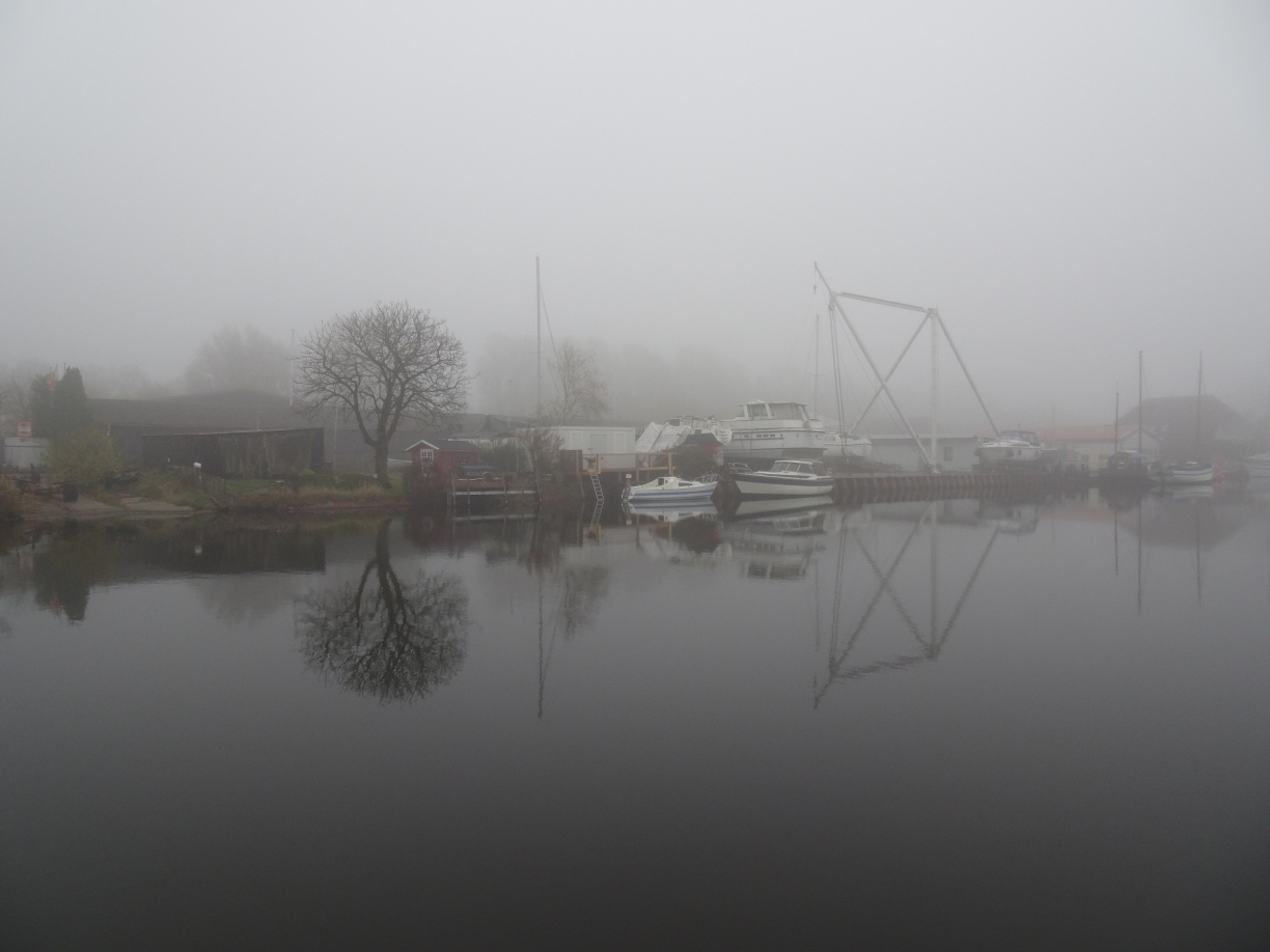 Hafen im Nebel