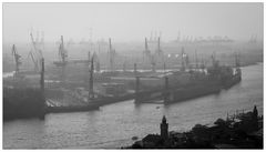 Hafen im Nebel