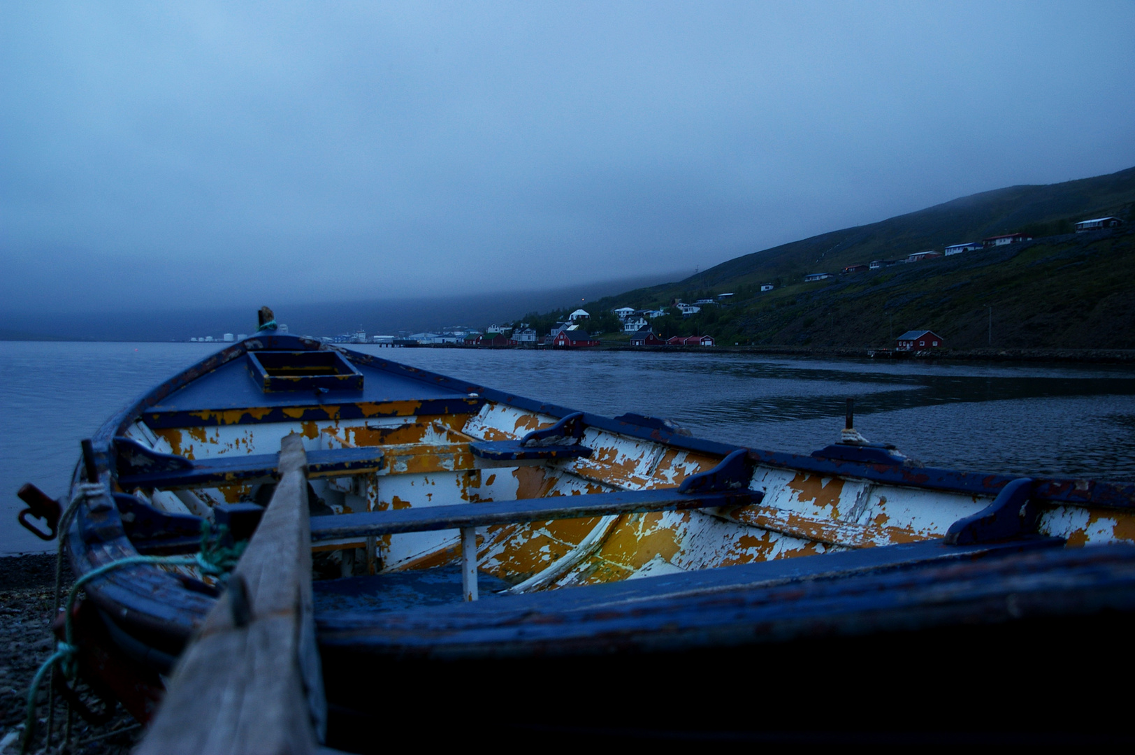 Hafen im Sturm (Mjóeyri)