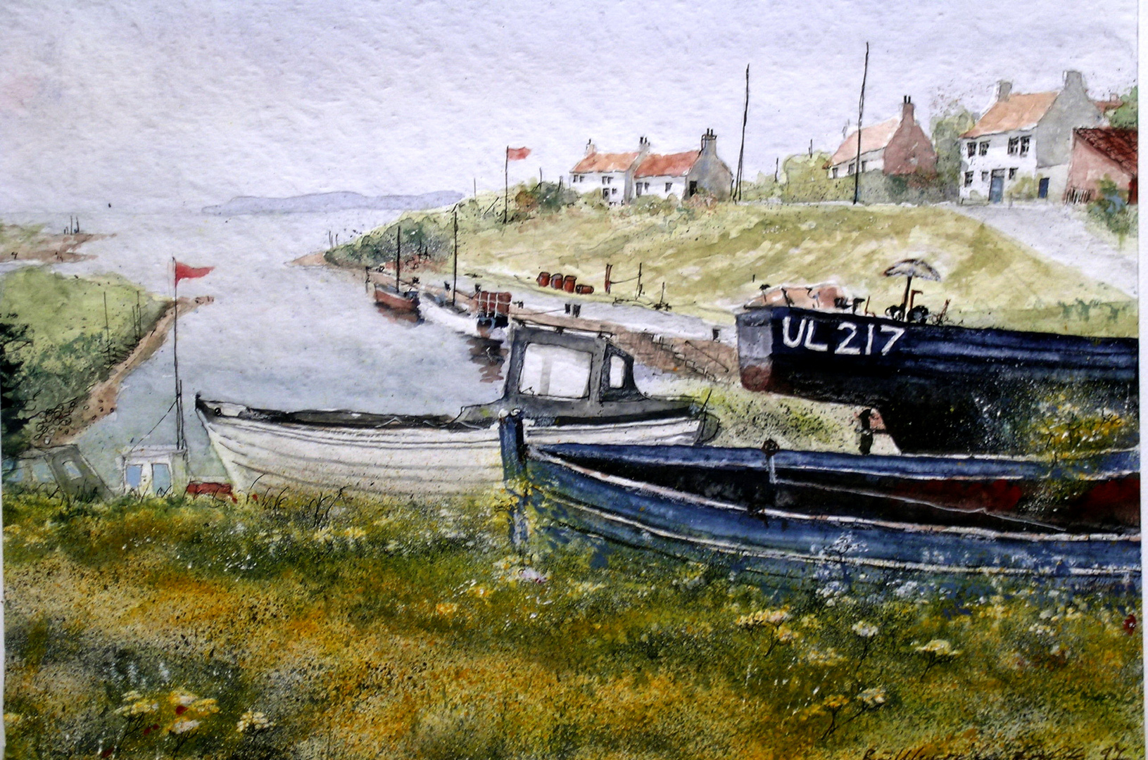 Hafen in Brora, Schottland