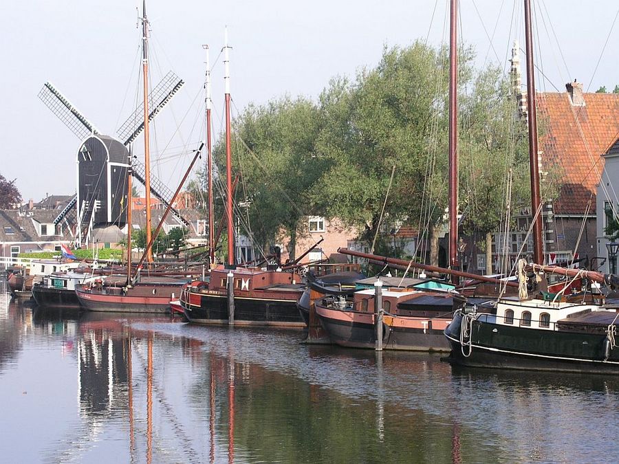 Hafen in die Stadt Leiden