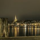 Hafen in Flensburg bei Nacht