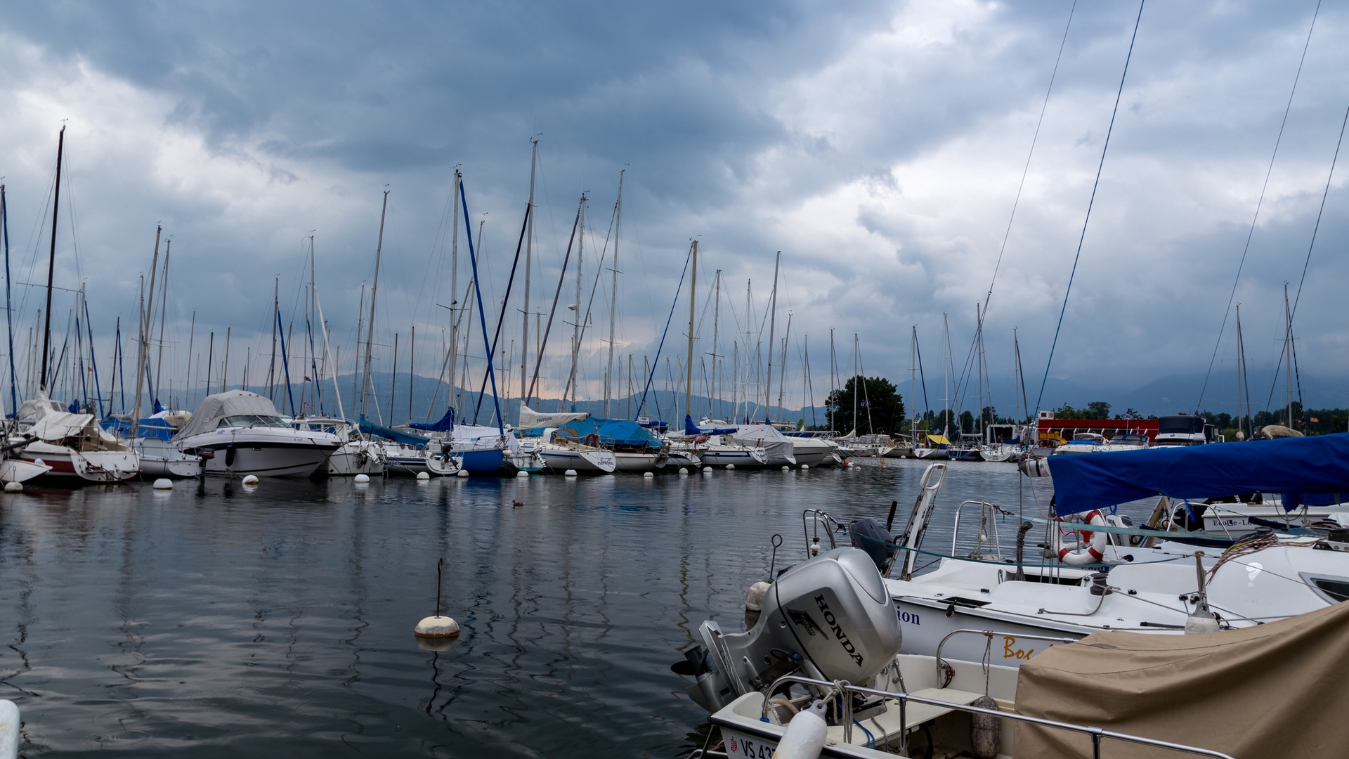 Hafen in Le Bouveret, Schweiz