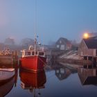 hafen in peggys cove um mitternacht