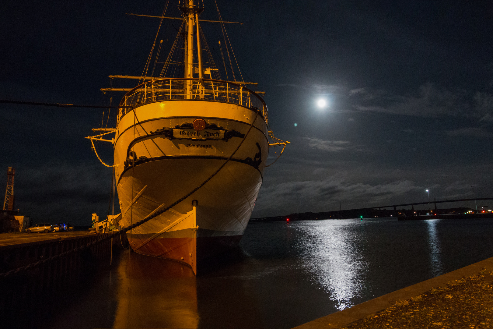 Hafen in Stralsund: die Gorch Fock