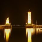 Hafen Lindau bei Nacht