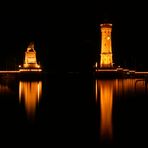 Hafen Lindau bei Nacht