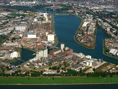 hafen mannheim, luftbild