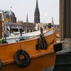 Hafen mit Blick auf Hamburg Innenstadt