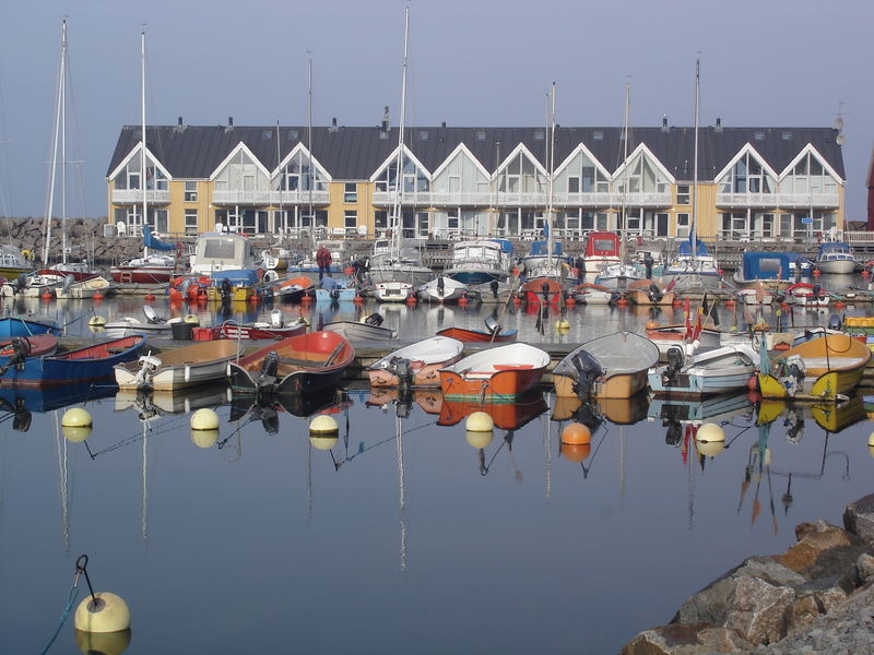 Hafen mit Ferienwohnungen in Hasle