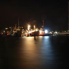 Hafen Möltenort bei Hochwasser