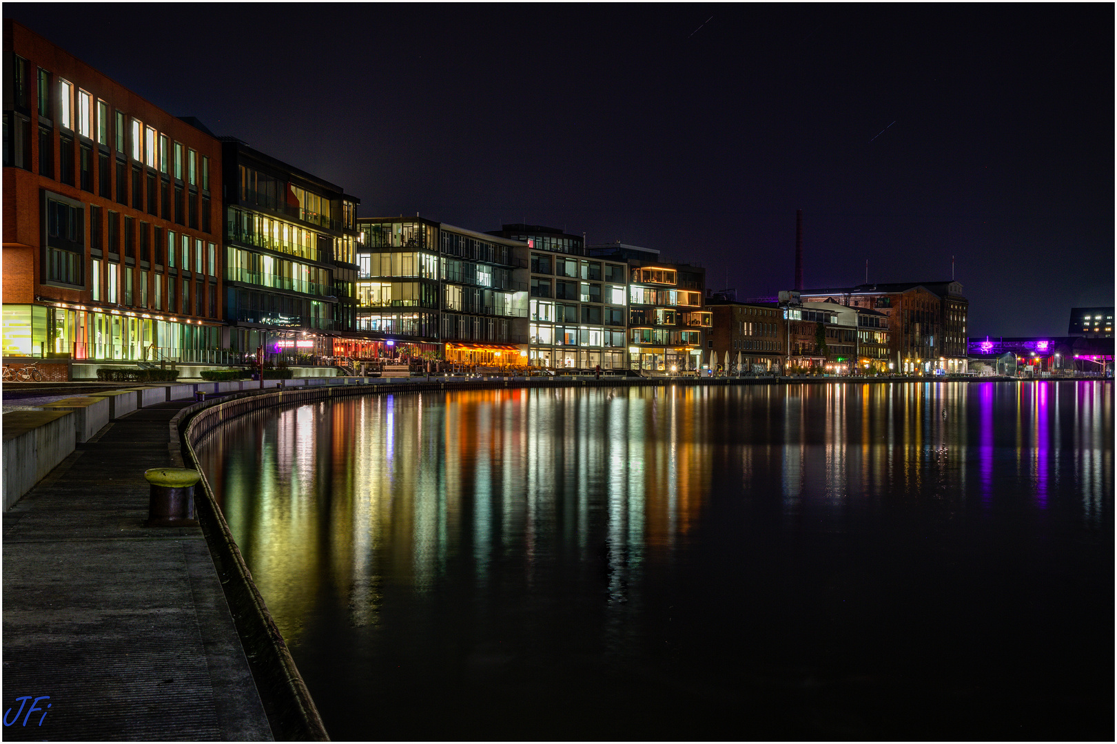 Hafen Münster bei Nacht