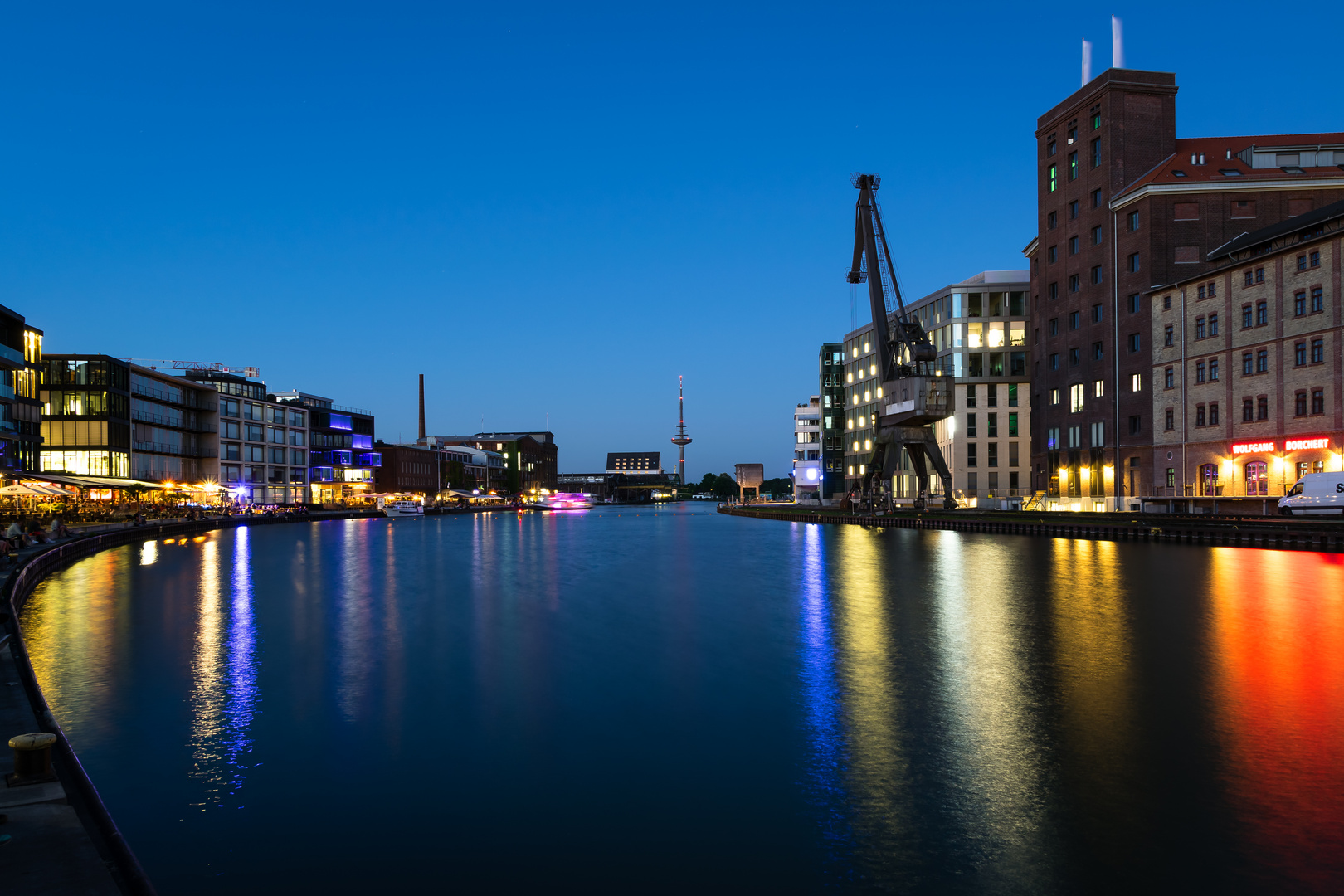 Hafen Münster zur blauen Stunden