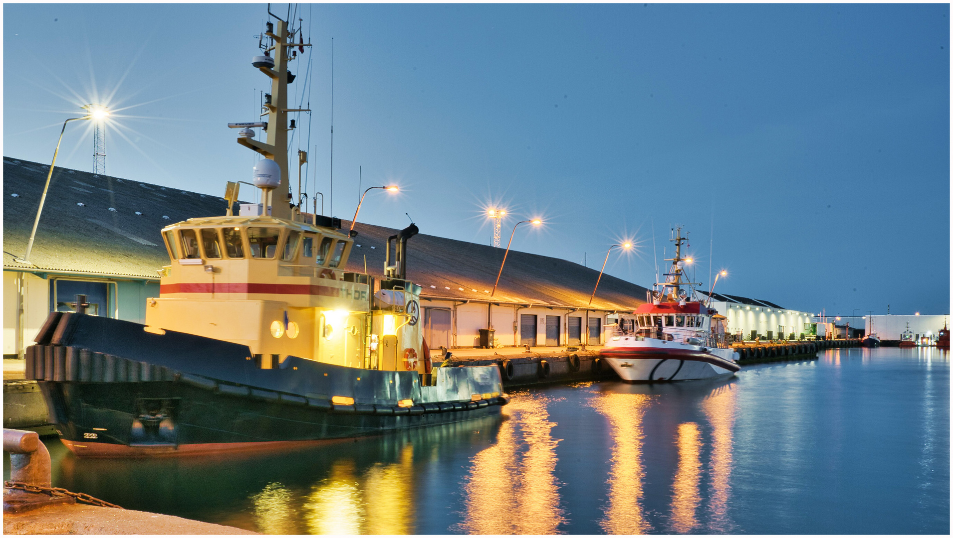 Hafen Skagen am Abend