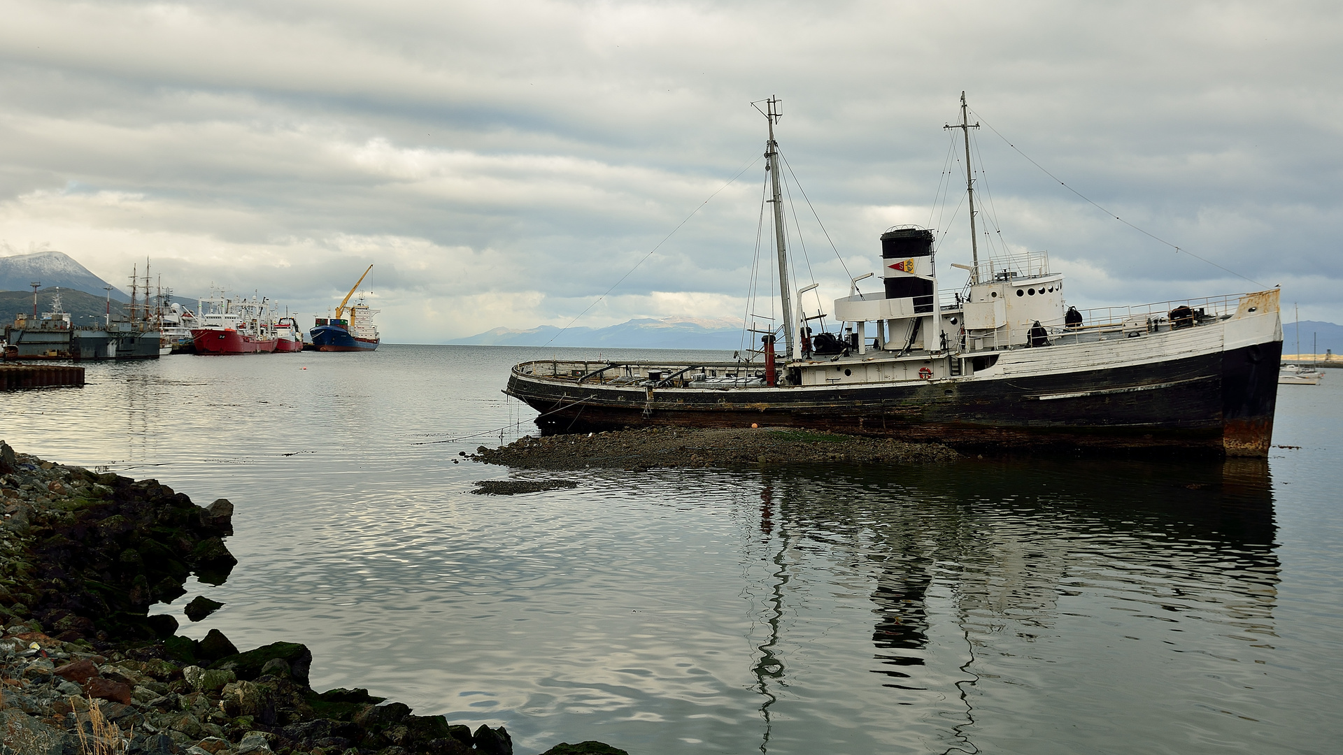 Hafen Stadt Ushuaia Argentinien Region Feuerland