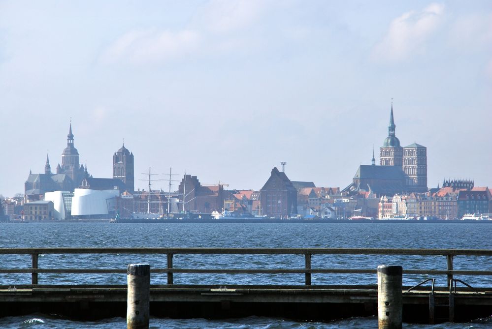 Hafen Stralsund in Oster-Morgensonne 2010,