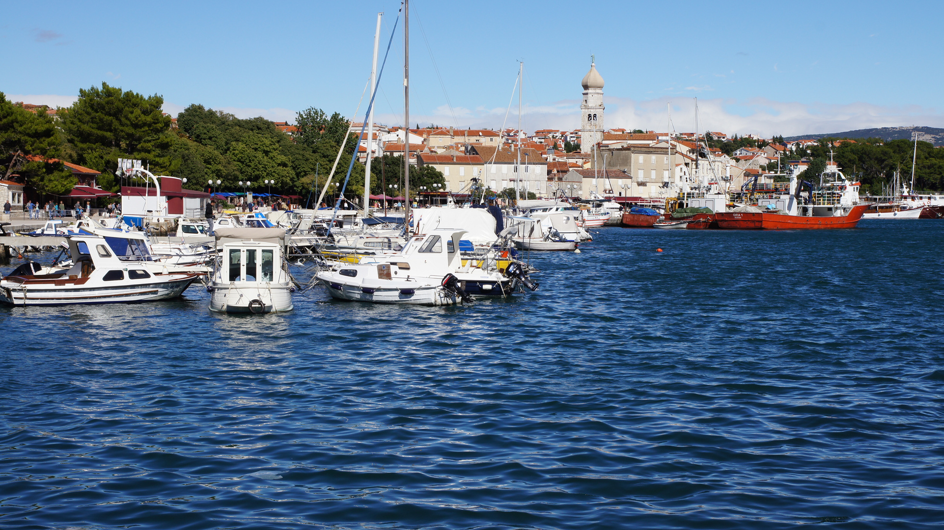 Hafen und Altstadt von Krk (Insel Krk)