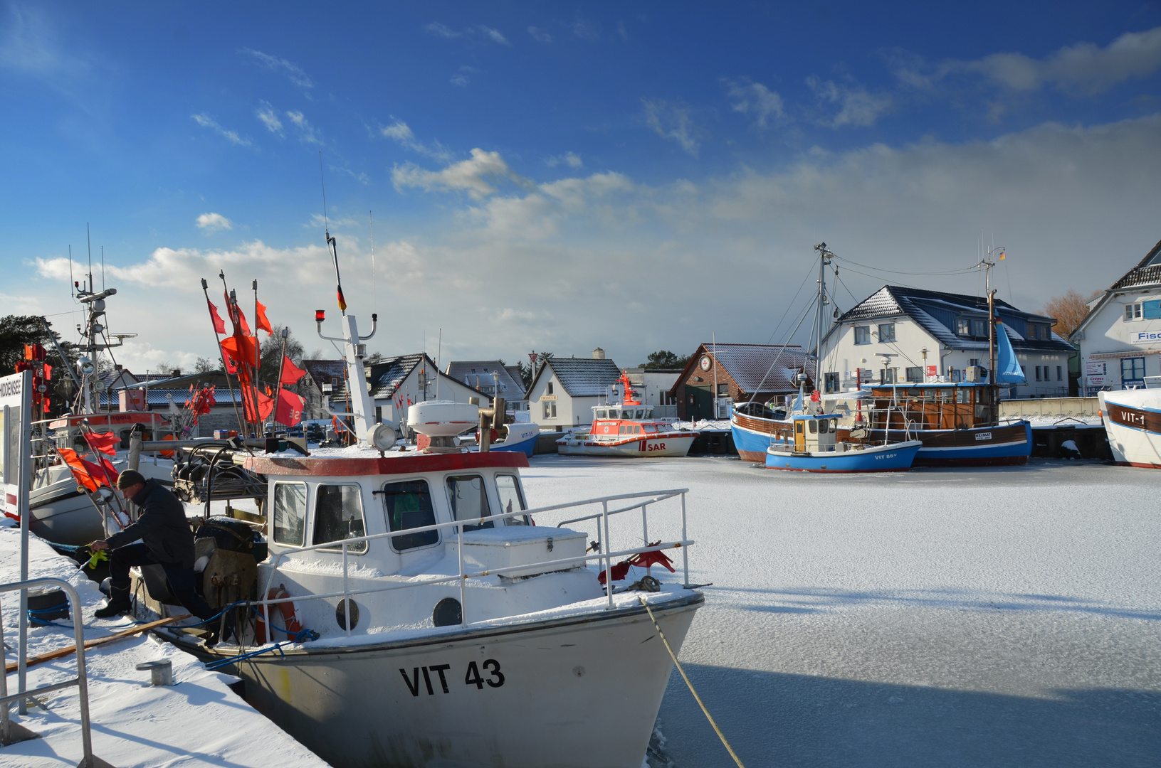 Hafen Vitte im Winter 