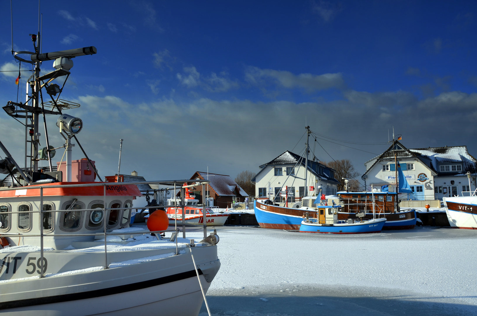 Hafen Vitte im Winter 