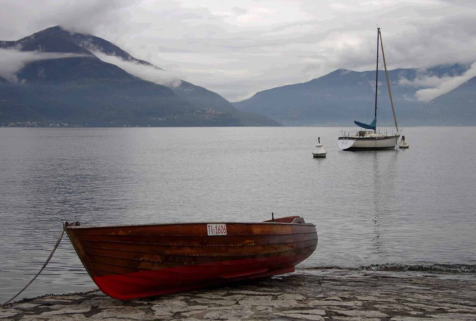 Hafen von Ascona am Lago Maggiore