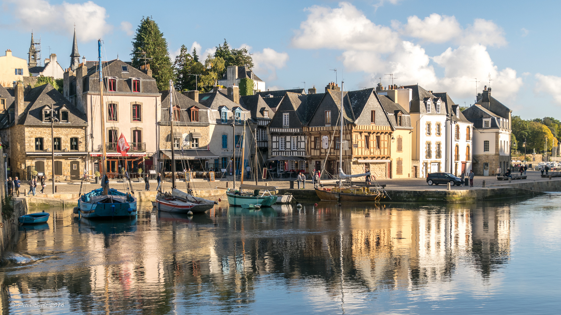 Hafen von Auray, Bretagne, Frankreich