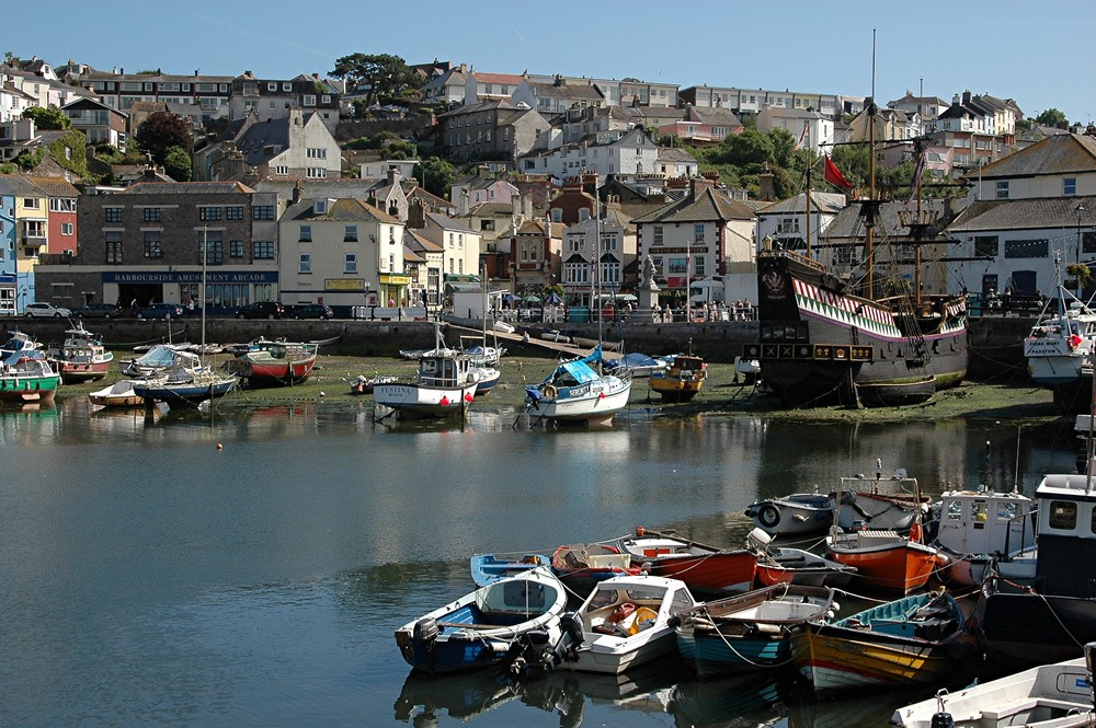 Hafen von Brixham / Nachbau Golden Hinde