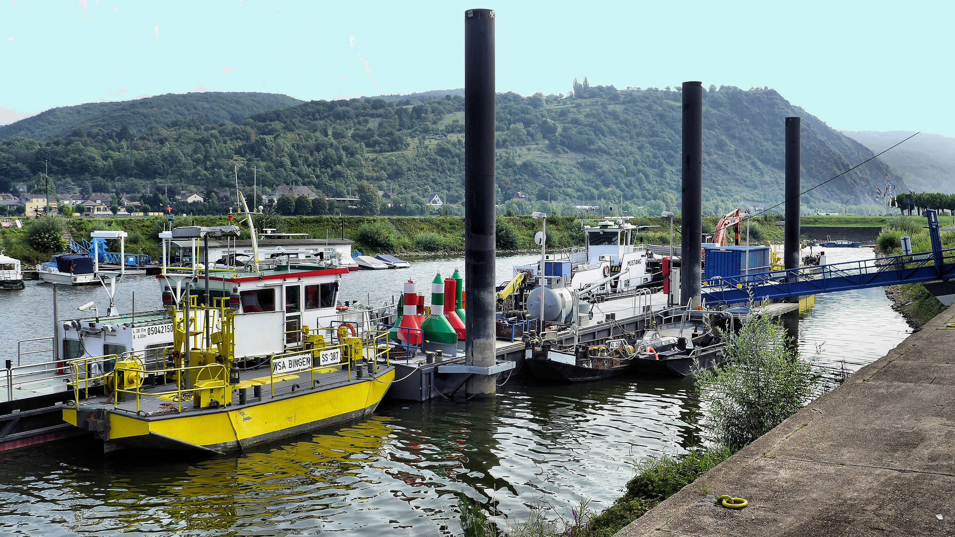 Hafen von Brohl am Rhein.