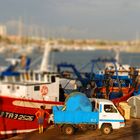 Hafen von Cambrils in Tilt-Shift-Optik