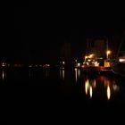 Hafen von Heiligen Hafen in der Nacht