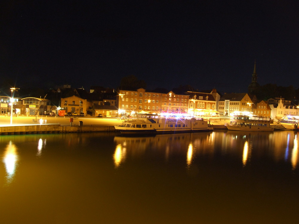 Hafen von Kappeln bei nacht