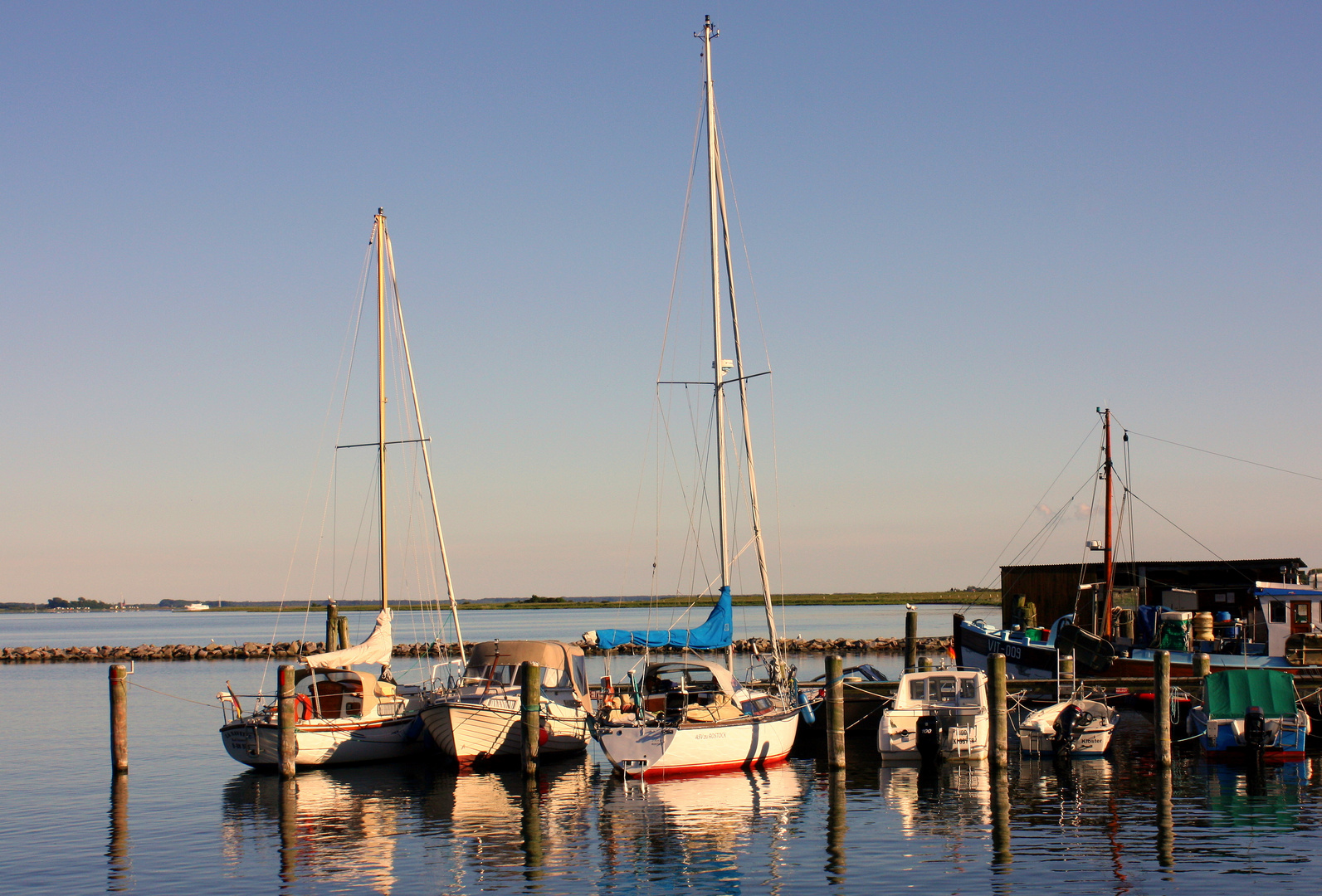 Hafen von Kloster auf Hiddensee