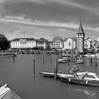 Hafen von Lindau s/w