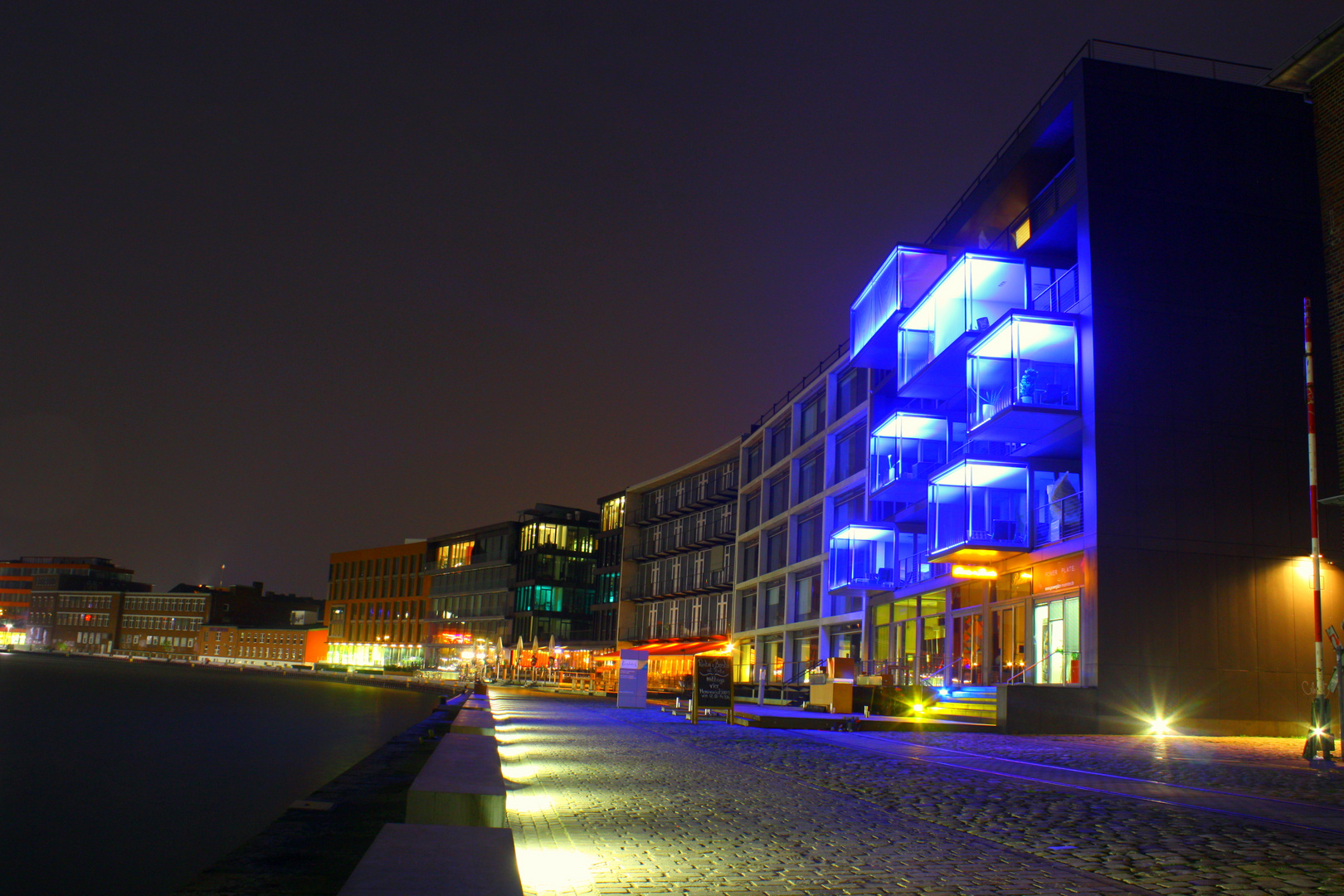 Hafen von Münster bei Nacht