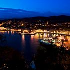 Hafen von Oban bei Nacht