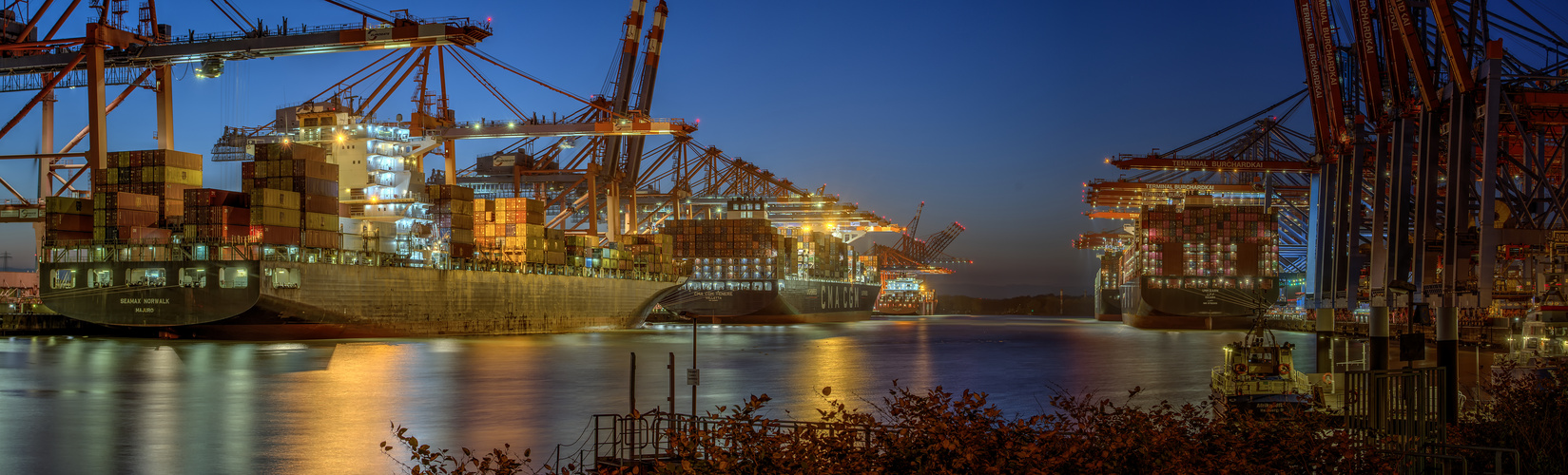 Hafen Waltershof im Herbst