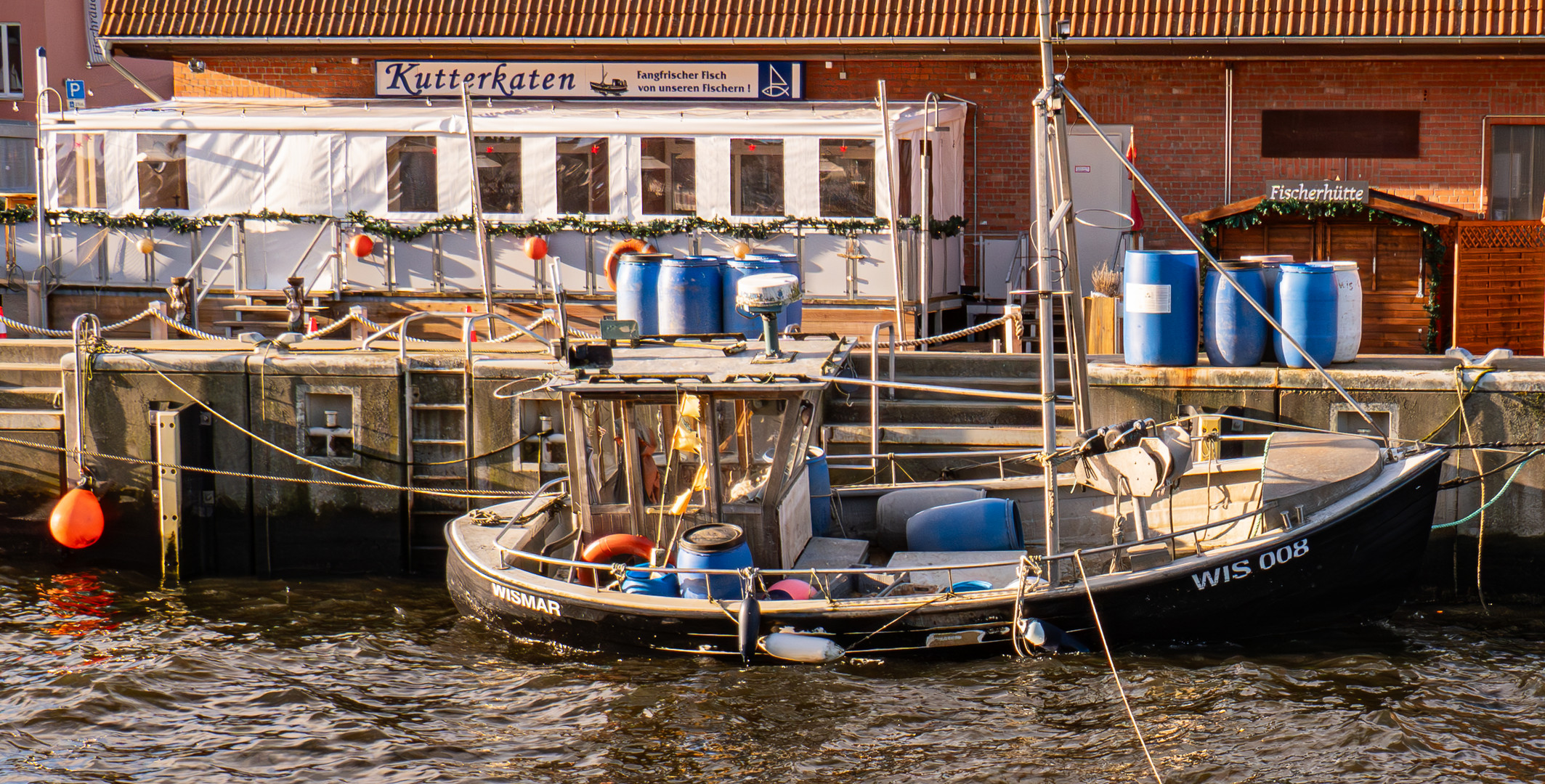 Hafen Wismar nach dem Sturm