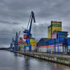 Hafenanlage bei Rendsburg, Nord-Ostsee-Kanal